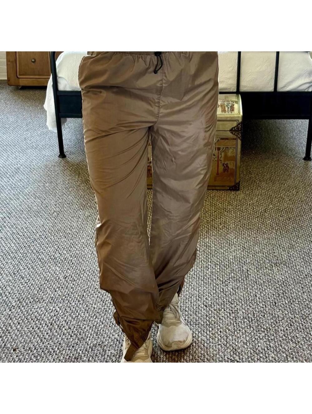 Pro Spirit Khaki Nylon Windbreaker Track Pants Vintage 90s | Size XL